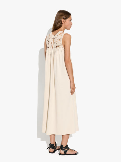 Dress With Cotton Crochet Detail