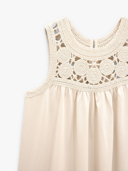 Dress With Cotton Crochet Detail