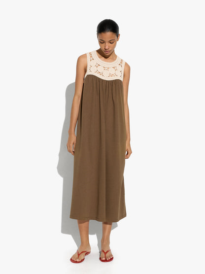 Dress With Cotton Crochet Detail