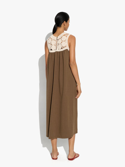 Dress With Cotton Crochet Detail