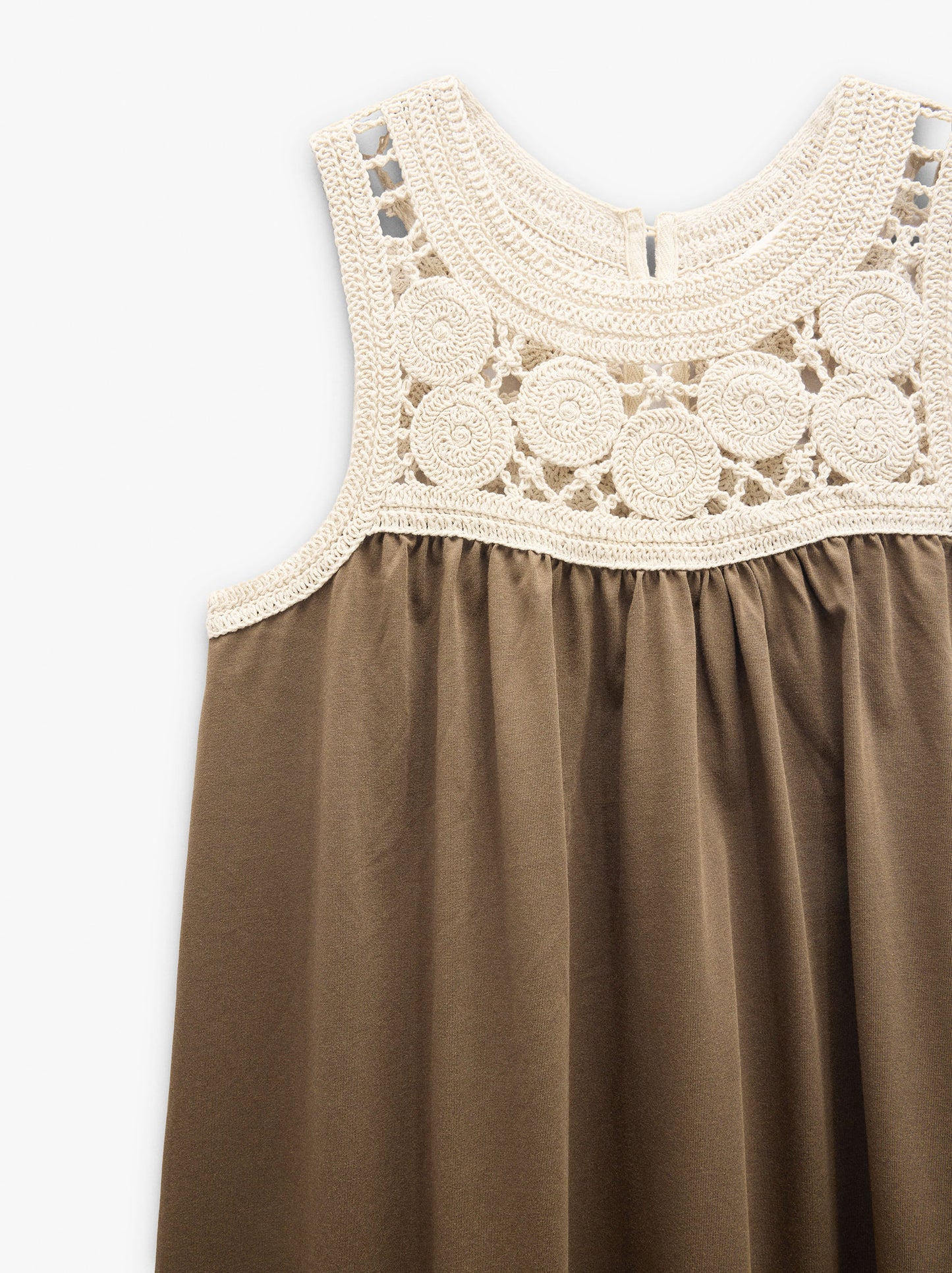 Dress With Cotton Crochet Detail