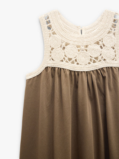 Dress With Cotton Crochet Detail