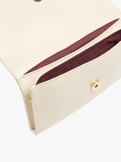 Plain Crossbody Bag With Flap