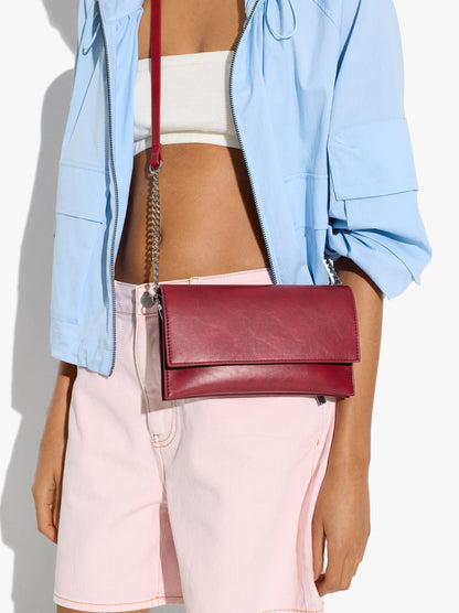 Plain Crossbody Bag With Flap