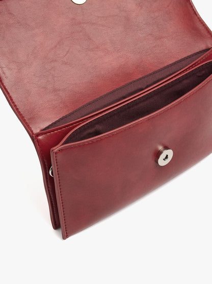 Plain Crossbody Bag With Flap