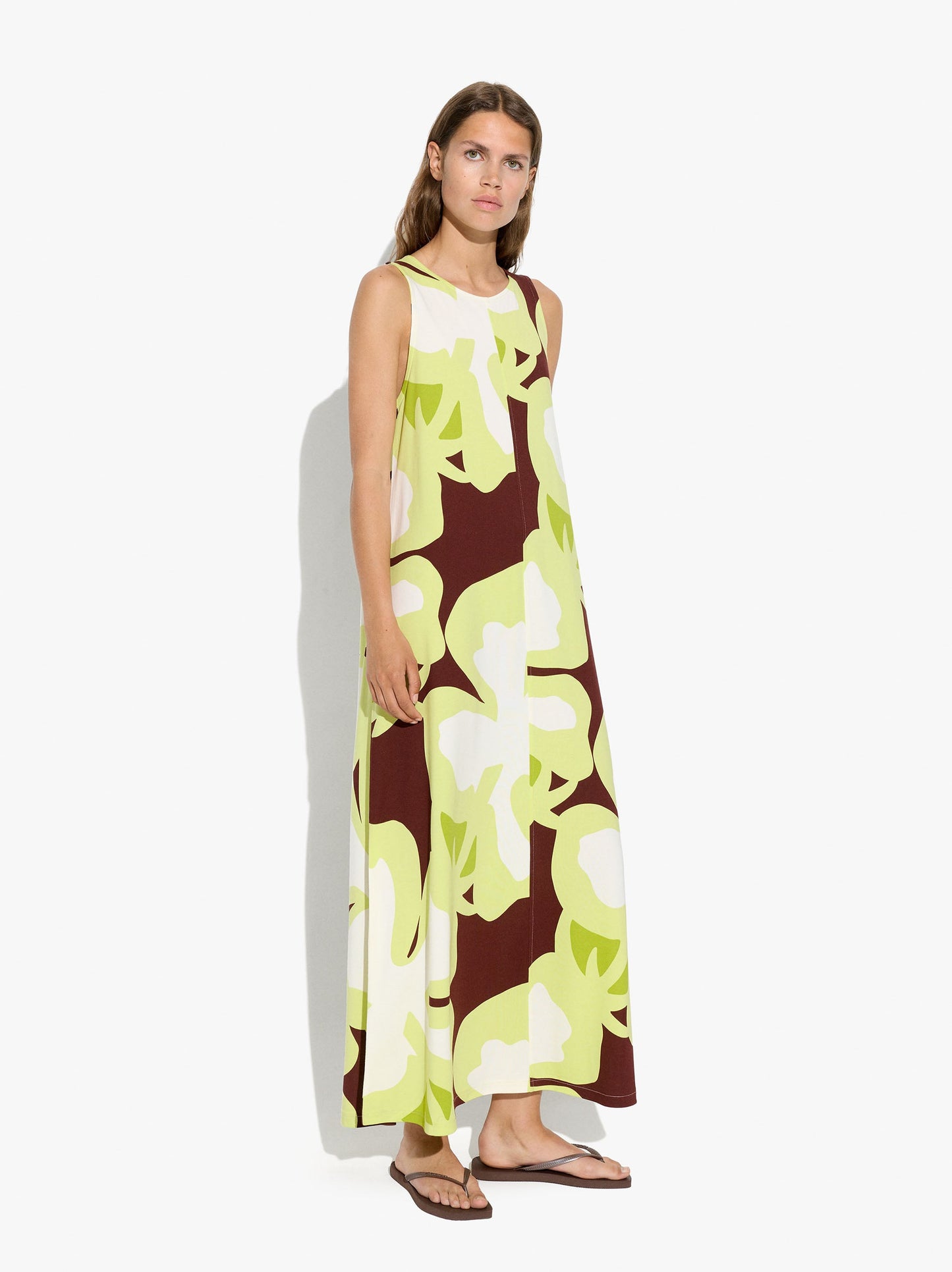 Long Printed Floral Dress