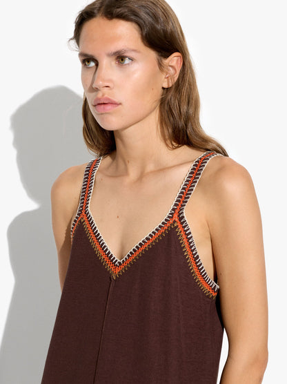 Plain Midi Dress With Straps