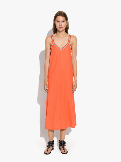 Plain Midi Dress With Straps