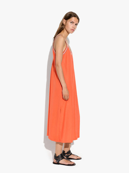 Plain Midi Dress With Straps