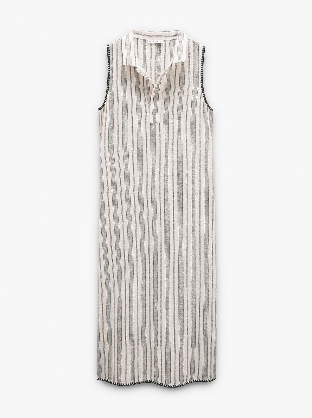 Long Dress With Cotton Stripes
