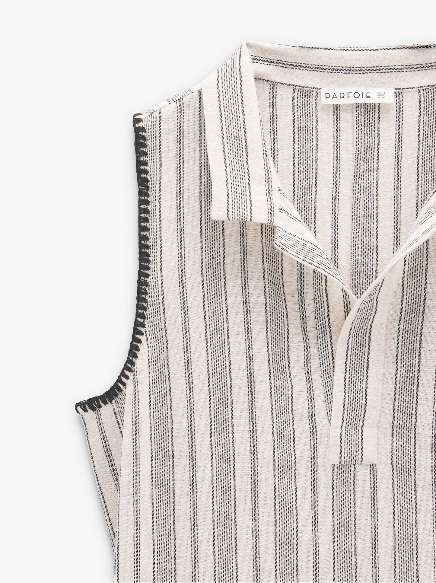 Long Dress With Cotton Stripes