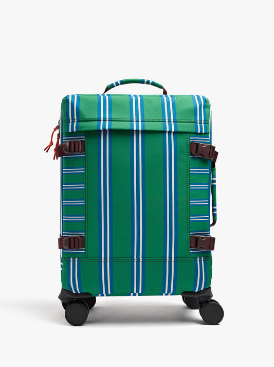 Striped Nylon Suitcase