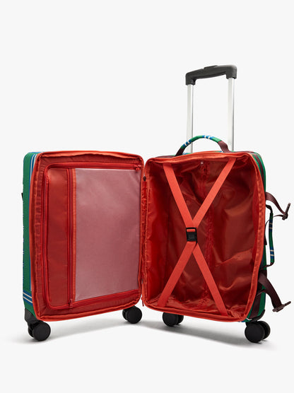 Striped Nylon Suitcase