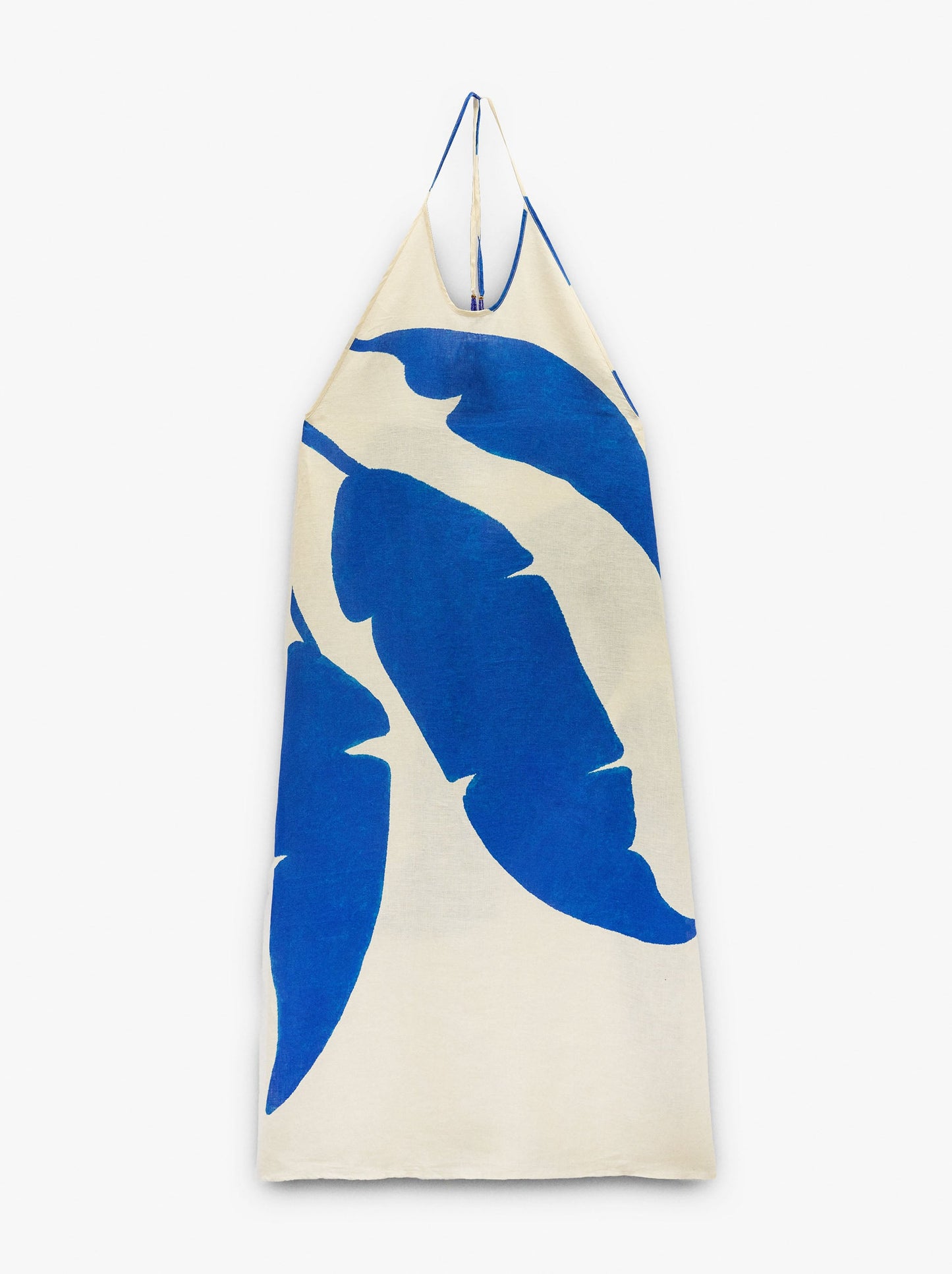 Printed Halter Dress 100% Linen