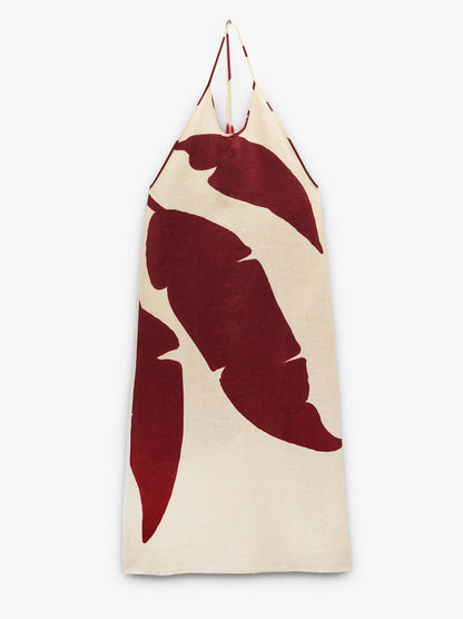Printed Halter Dress 100% Linen