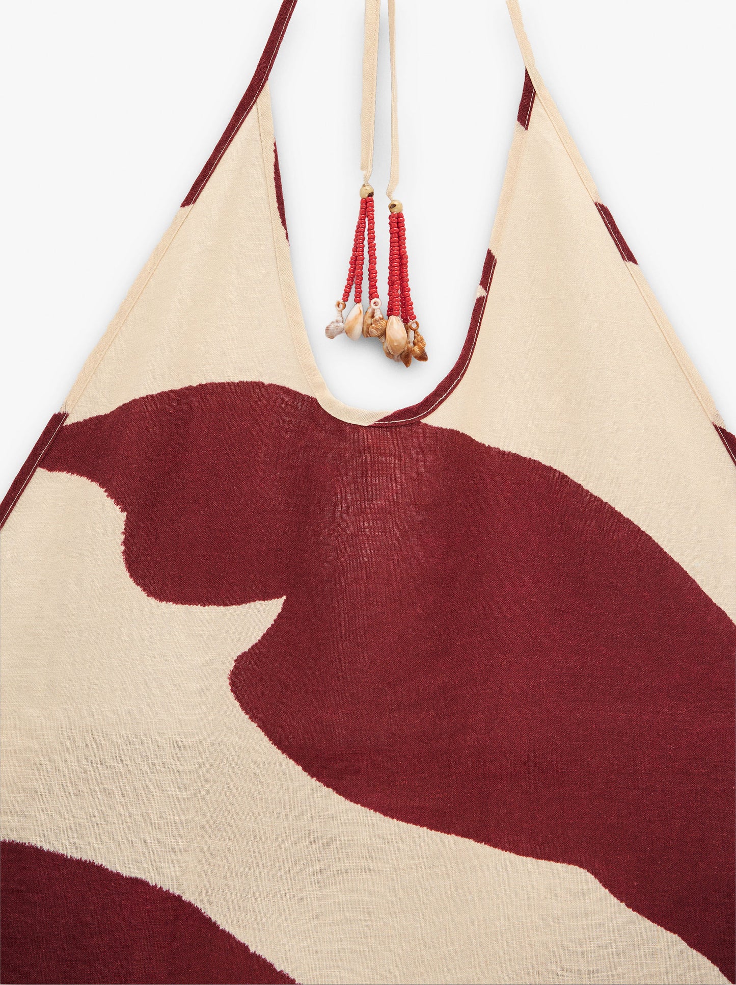 Printed Halter Dress 100% Linen