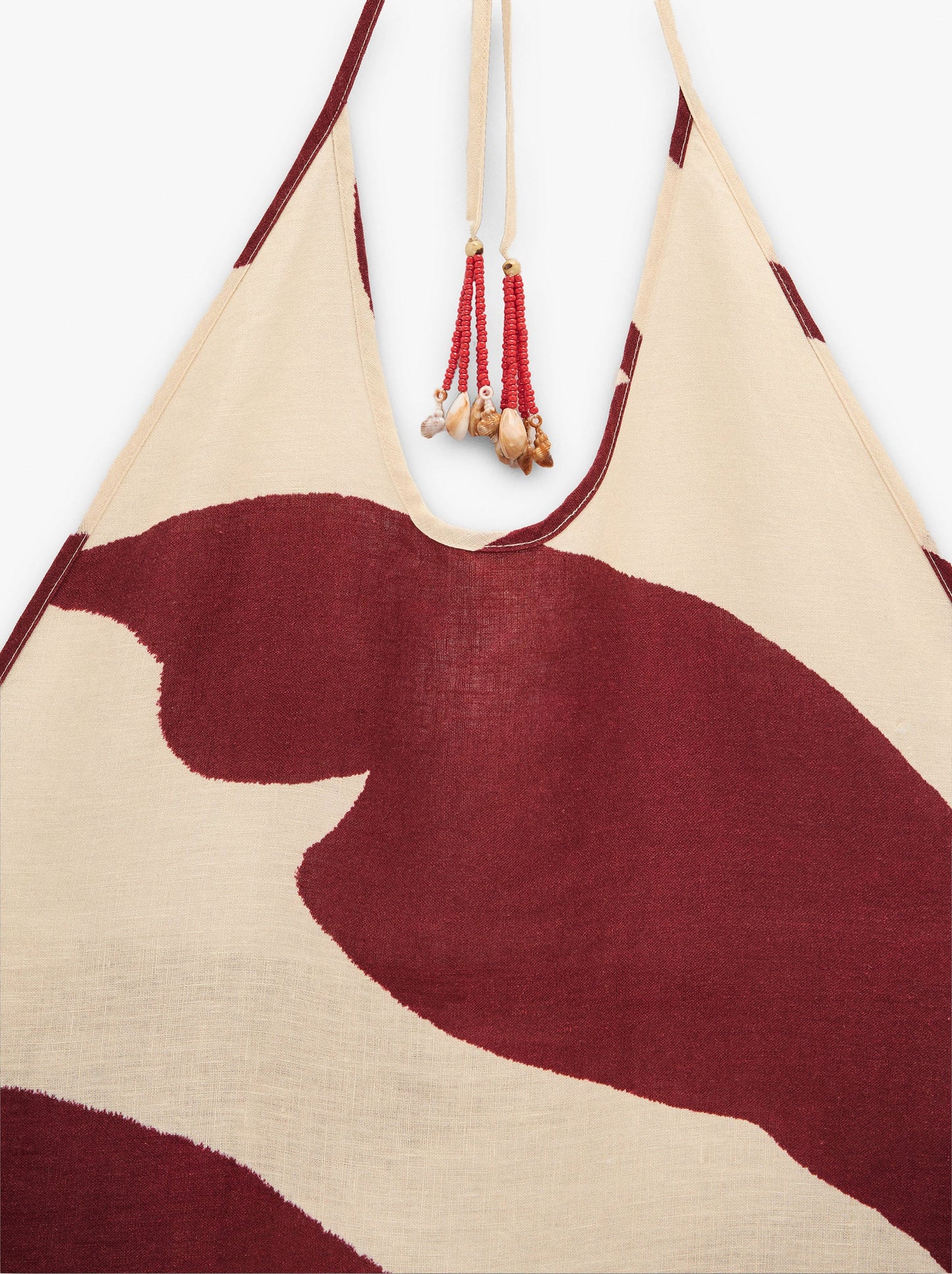 Printed Halter Dress 100% Linen