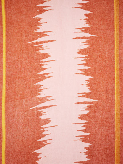 Printed Scarf With Linen Blend