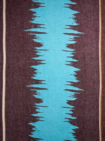 Printed Scarf With Linen Blend