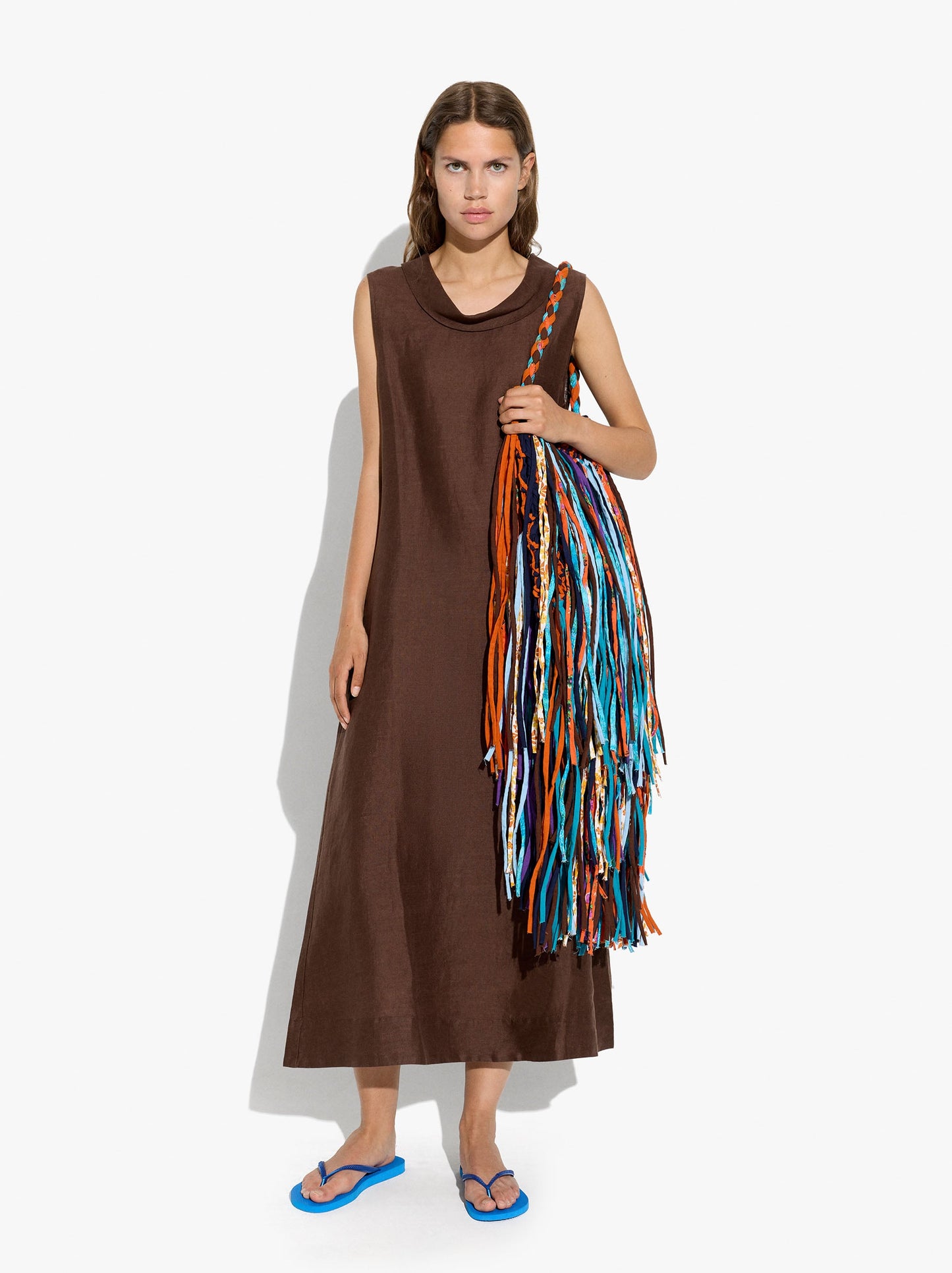 Plain Long Dress 100% Linen