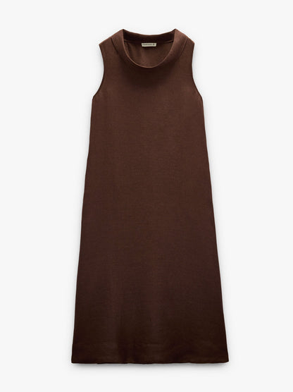 Plain Long Dress 100% Linen