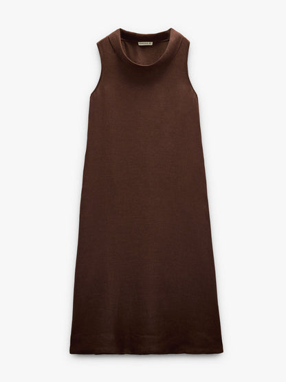 Plain Long Dress 100% Linen