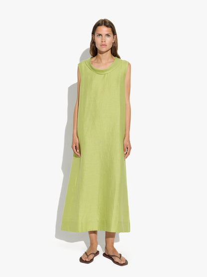 Plain Long Dress 100% Linen