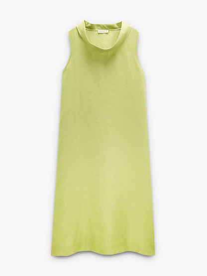 Plain Long Dress 100% Linen
