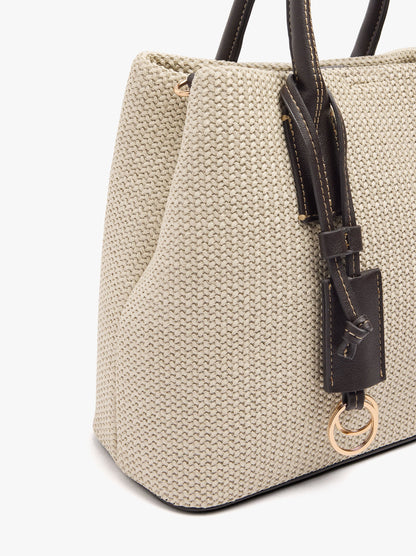 Tote Bag Paper Straw With Pendant