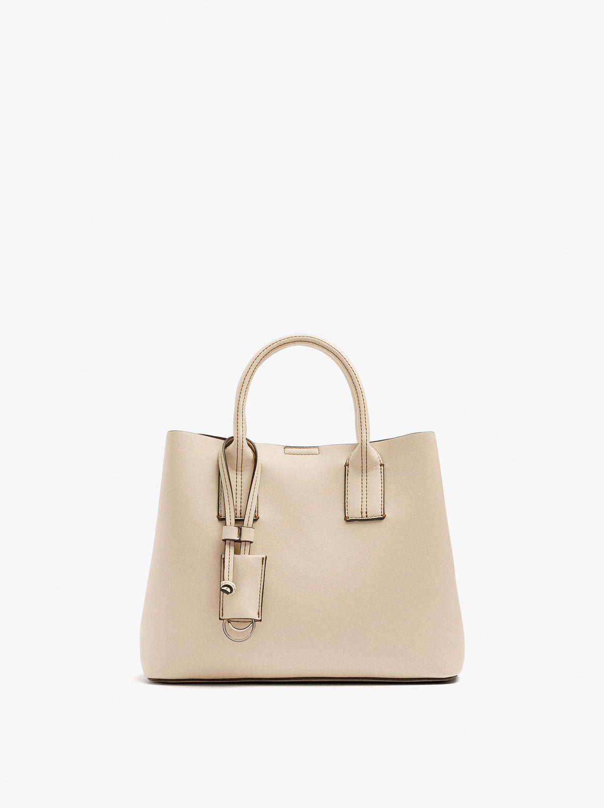 Plain Tote Bag With Pendant