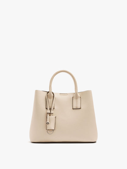 Plain Tote Bag With Pendant