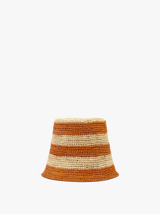 Bucket Hat With Rich Straw