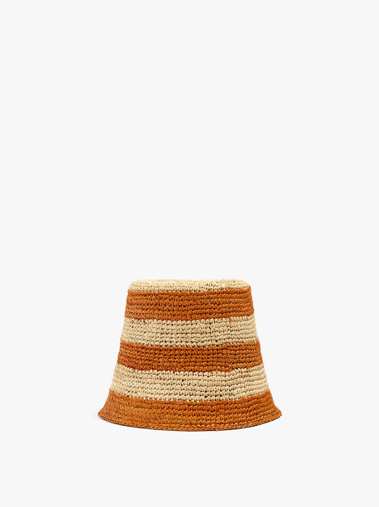 Bucket Hat With Rich Straw