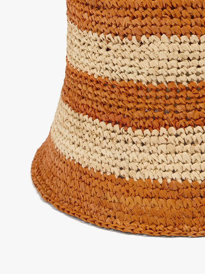 Bucket Hat With Rich Straw
