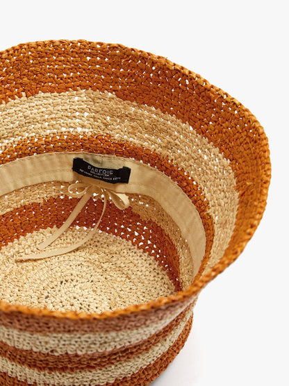 Bucket Hat With Rich Straw