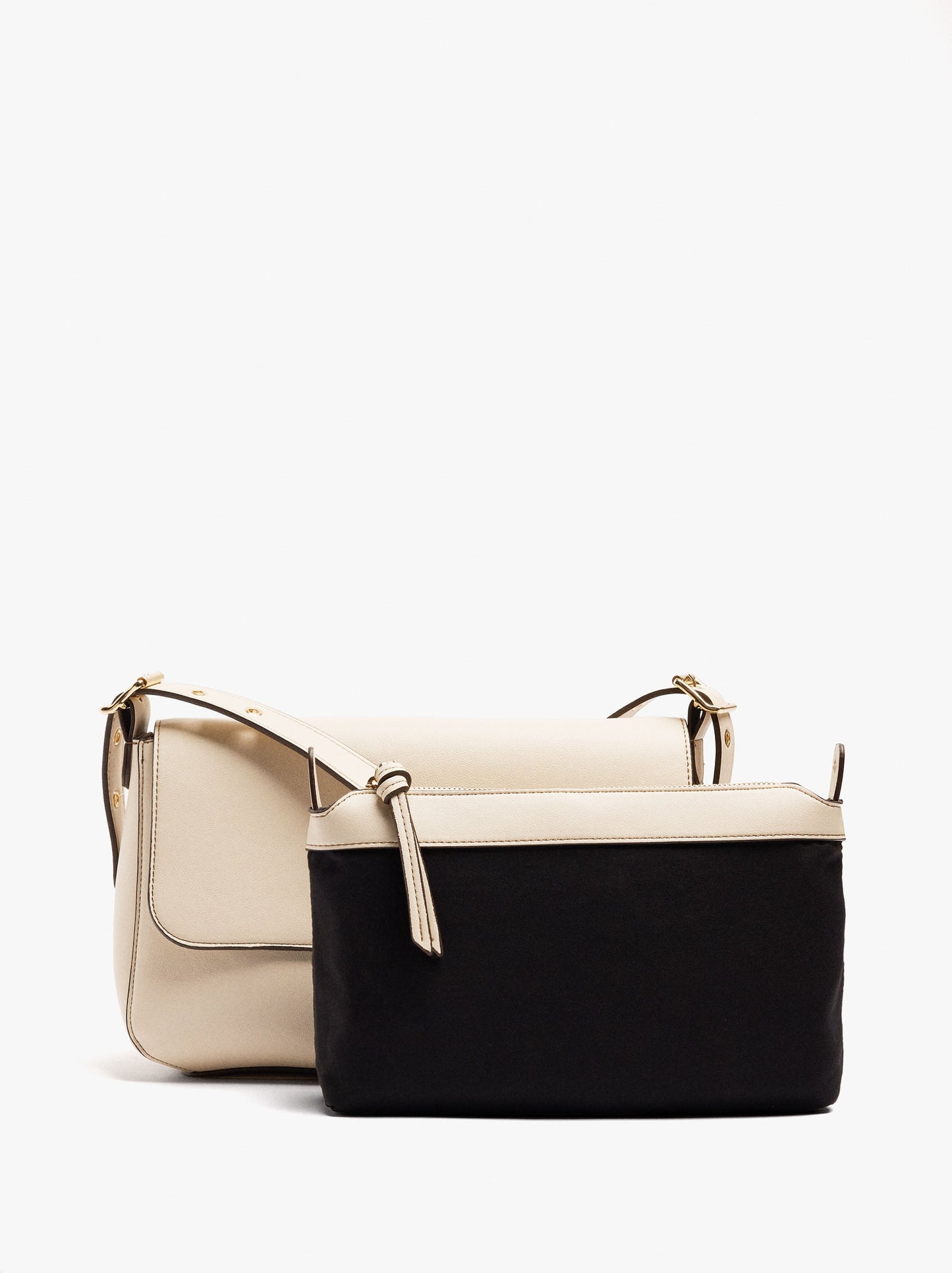 Plain Crossbody Bag With Flap And Inner Pouch