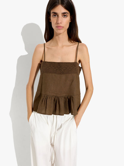 Top With 100% Linen Straps