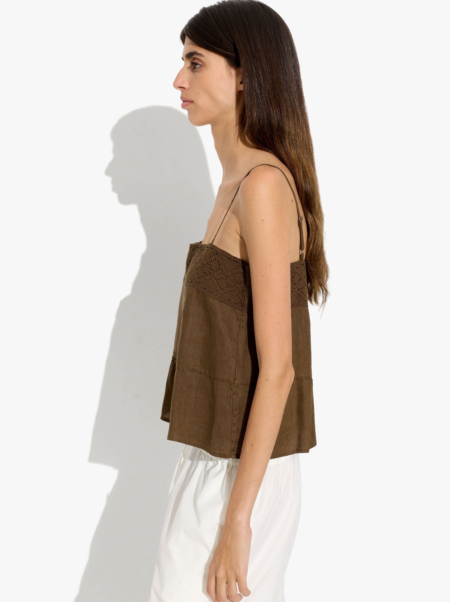 Top With 100% Linen Straps