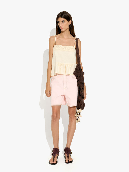 Top With 100% Linen Straps