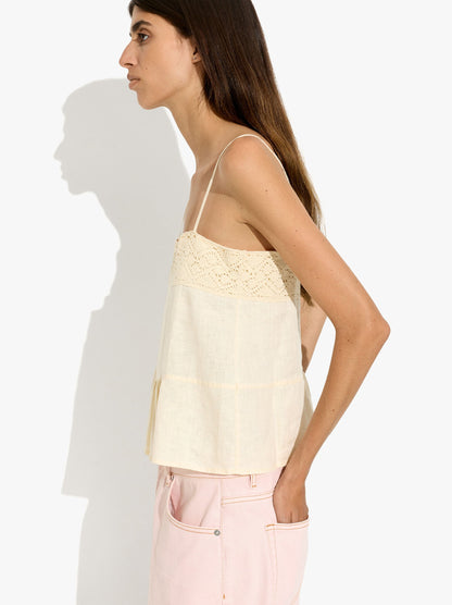 Top With 100% Linen Straps