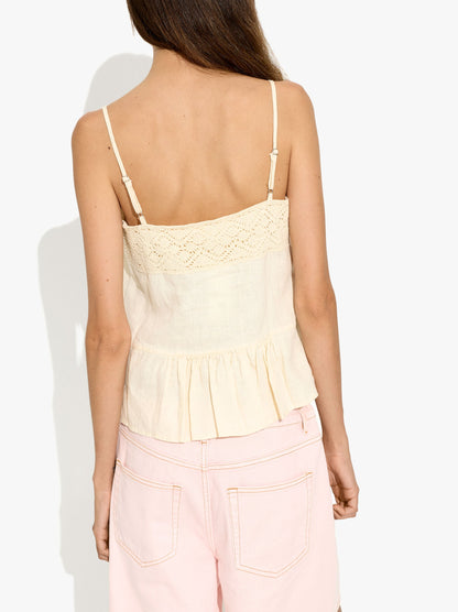 Top With 100% Linen Straps