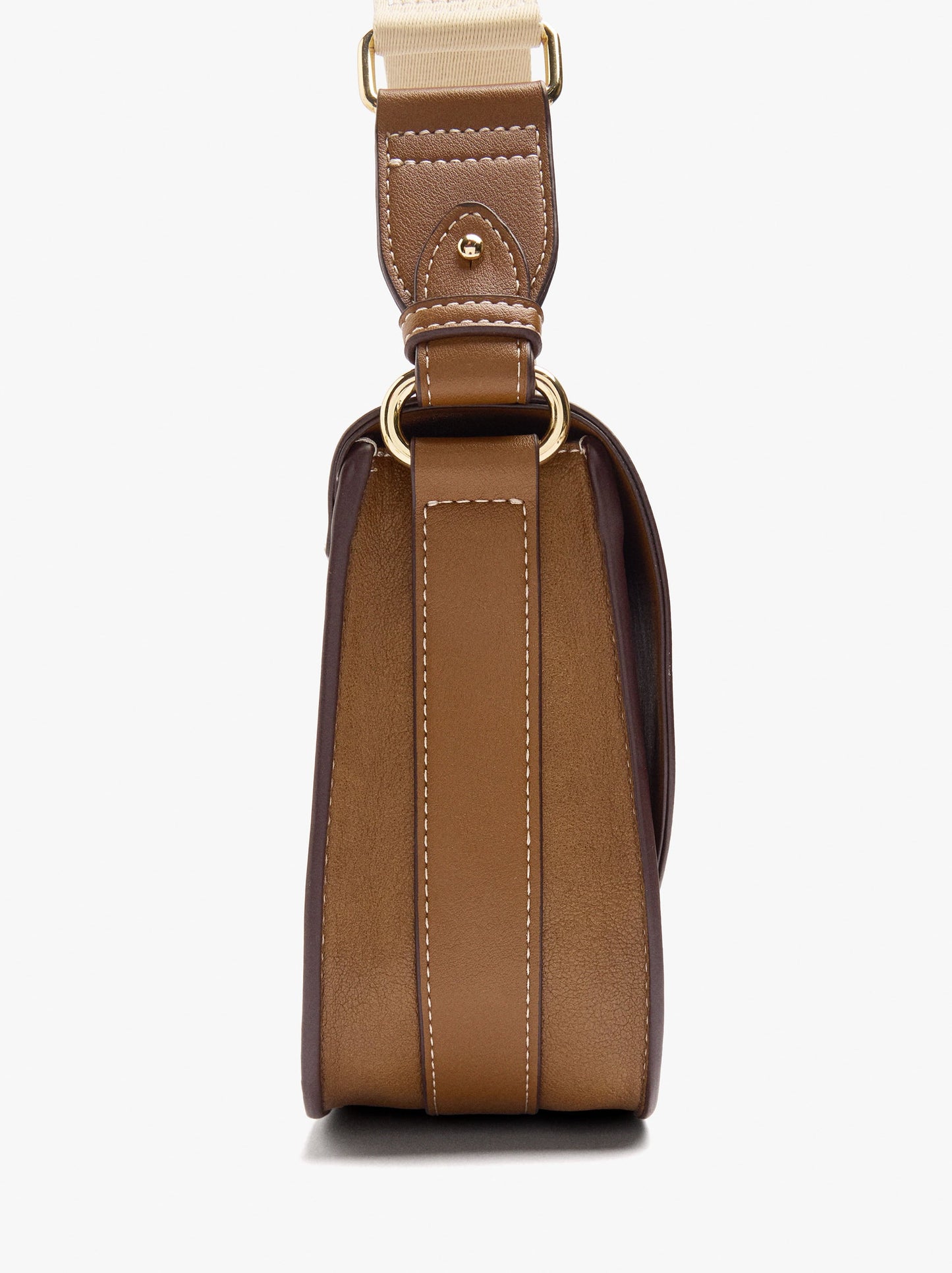 Color Block Crossbody Bag With Flap