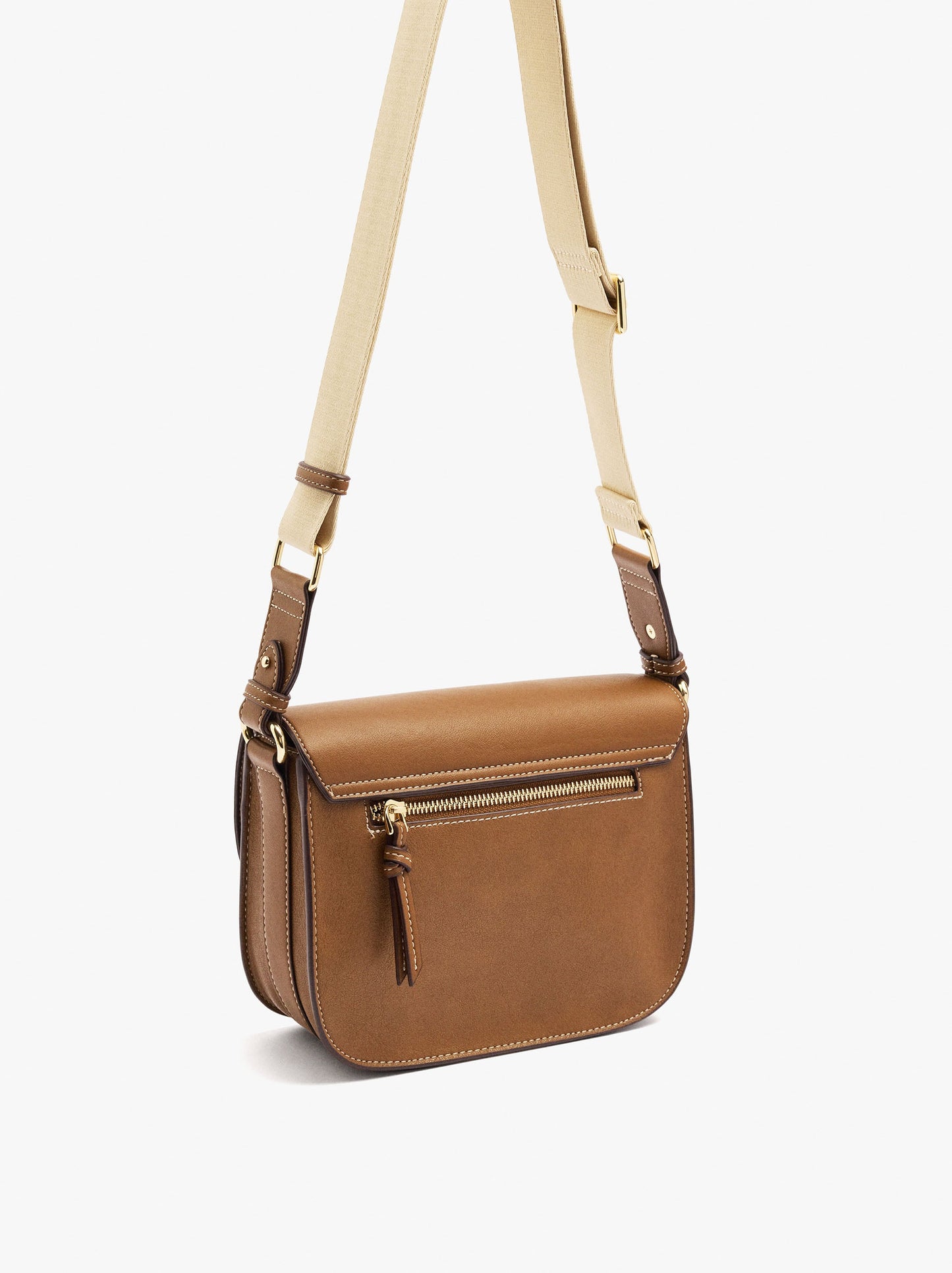 Color Block Crossbody Bag With Flap