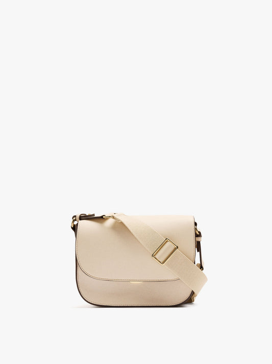 Color Block Crossbody Bag With Flap