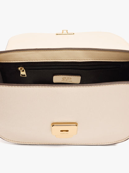 Color Block Crossbody Bag With Flap