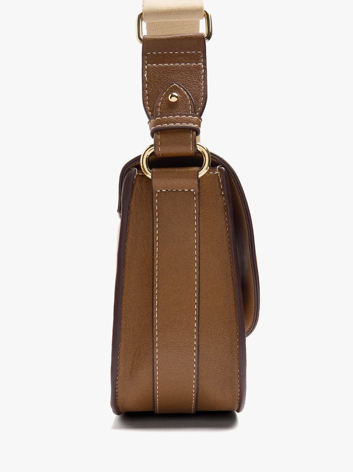Color Block Crossbody Bag With Flap