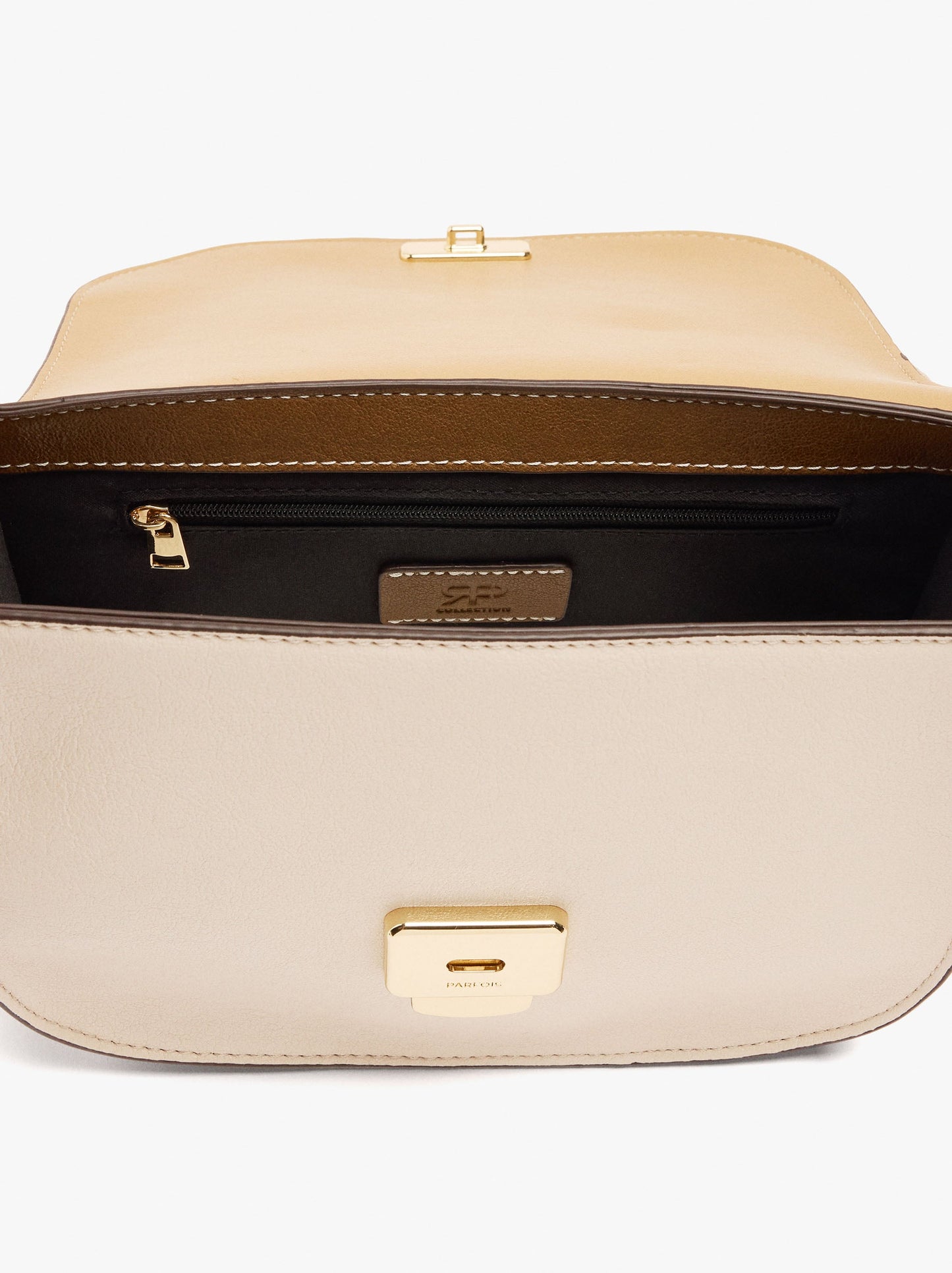 Color Block Crossbody Bag With Flap