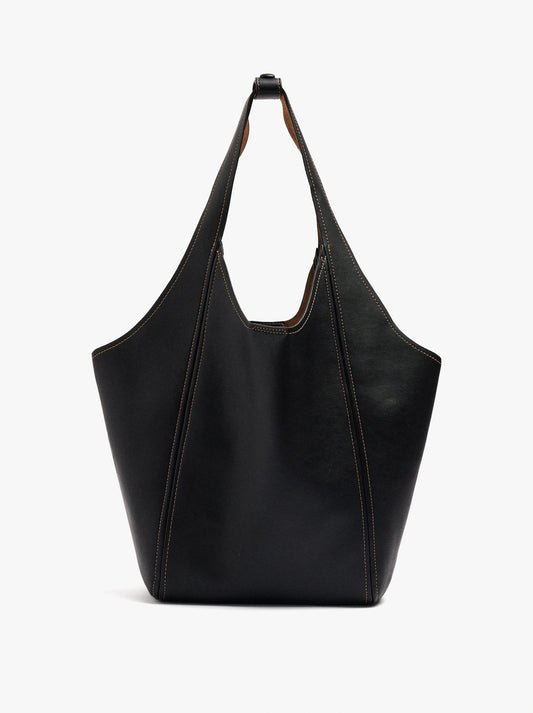 Shopper Bag With Topstitching