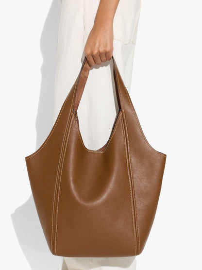 Shopper Bag With Topstitching