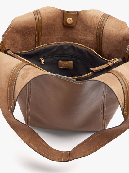 Shopper Bag With Topstitching